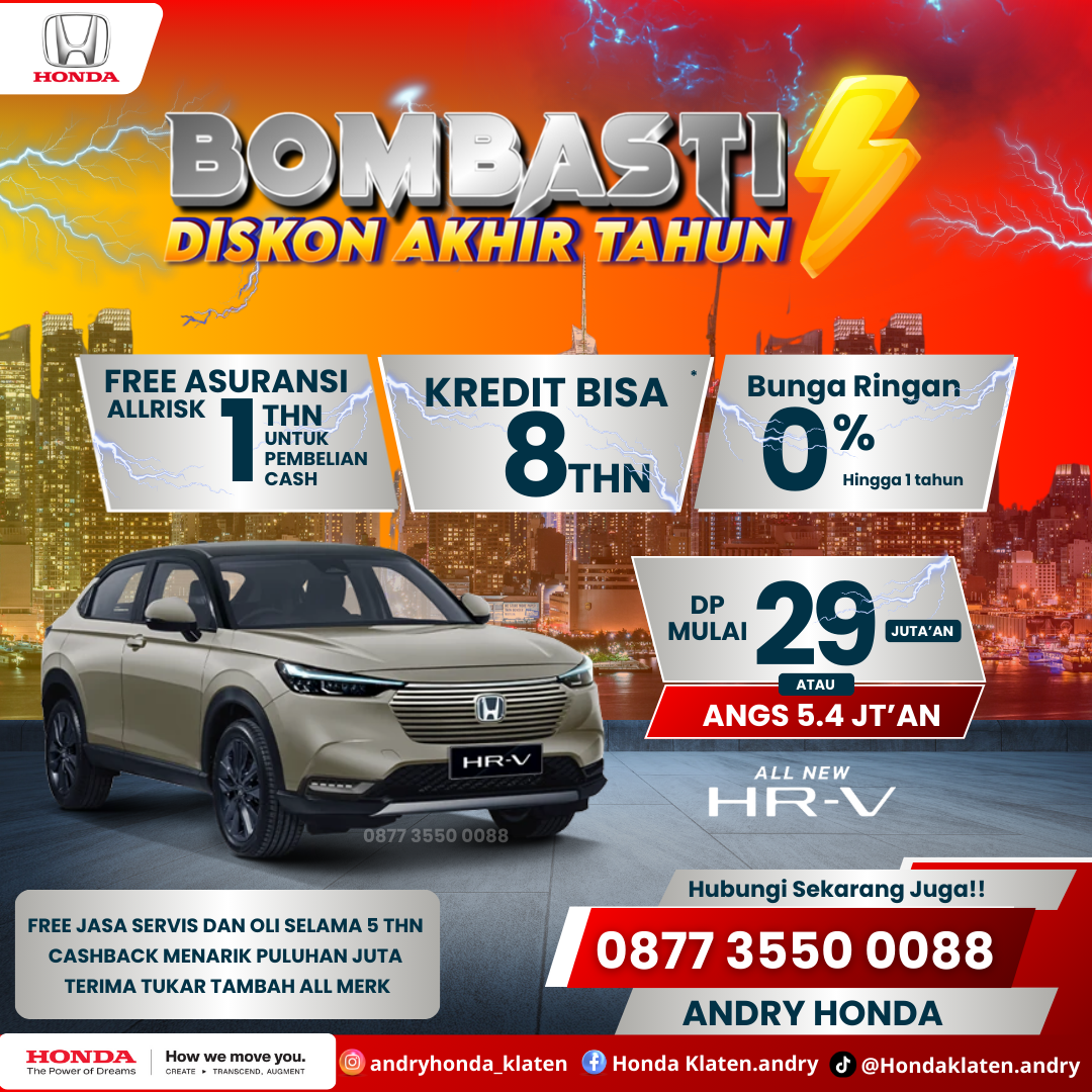 Promo Akhir Tahun Honda HRV