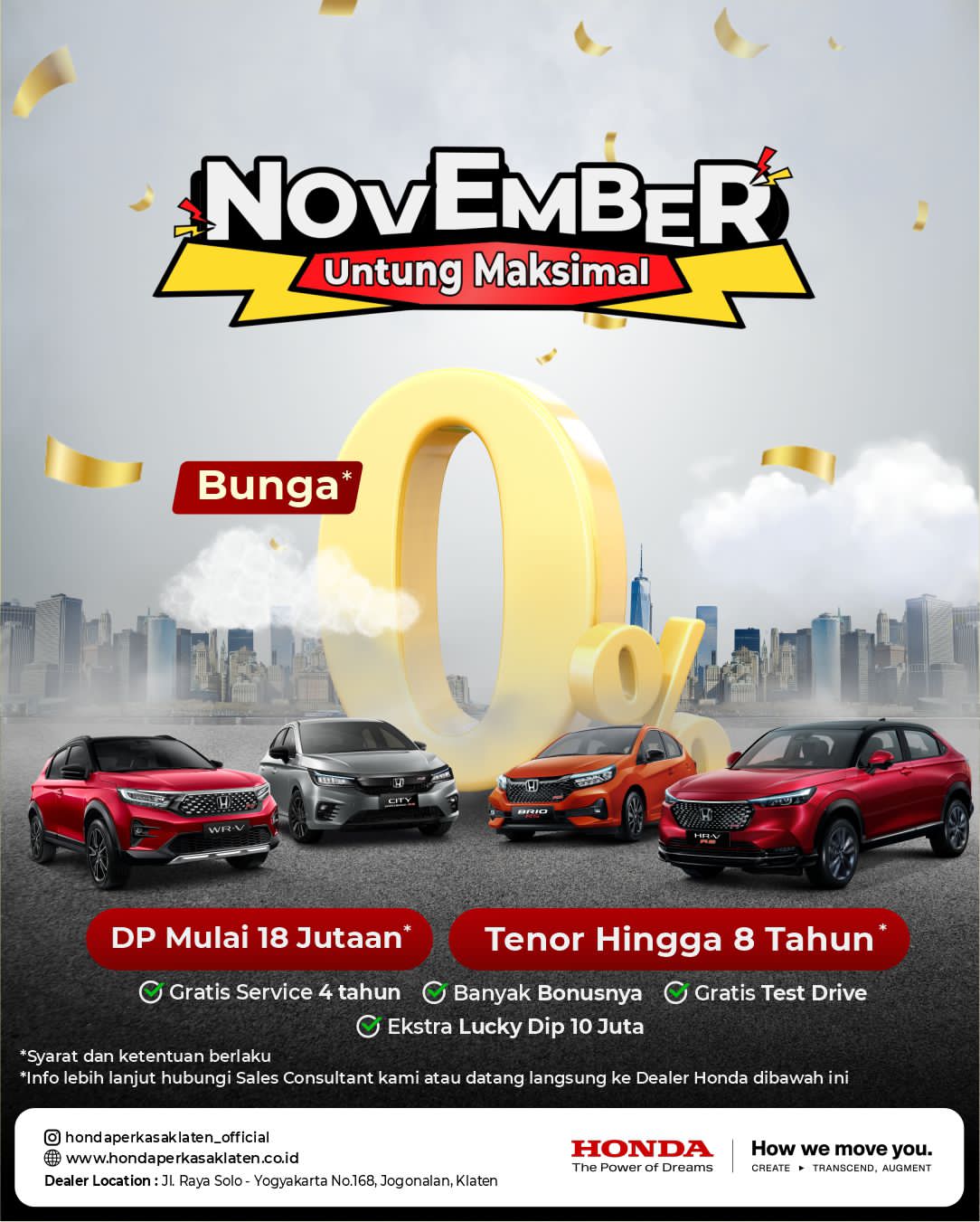 Promo Honda terbaru November 2024